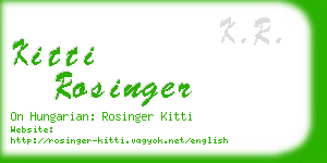 kitti rosinger business card